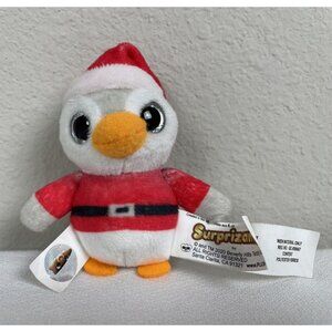 Vintage Surprizamals Mini Penguin Plush Toy In Santa Outfit Miniature Christmas